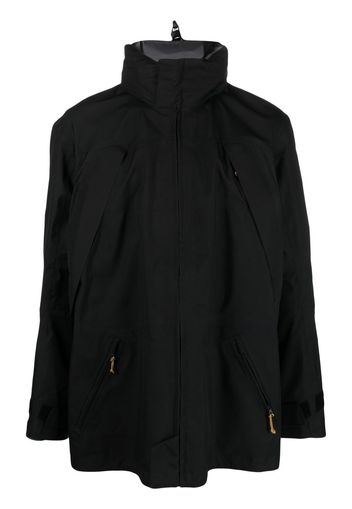 GR10K high-neck zip-fastening parka jacket - Nero