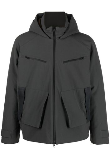 GR10K hooded padded bomber jacket - Grigio