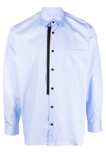 GR10K chest-pocket cotton shirt - Blu