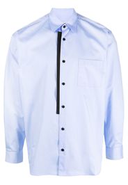 GR10K chest-pocket cotton shirt - Blu