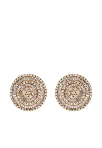 18kt rose gold diamond large Pizza earrings