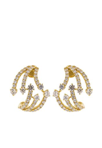 18kt yellow gold diamond Cage earrings