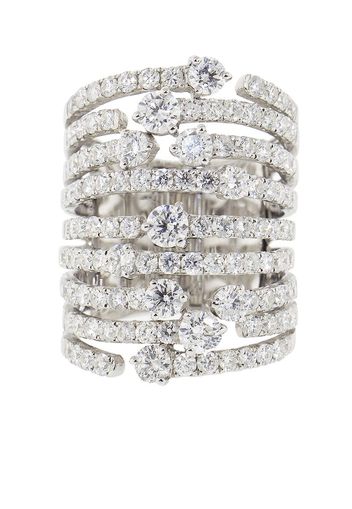 18kt white gold diamond Cage ring