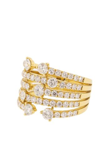 18kt yellow gold diamond Cage ring