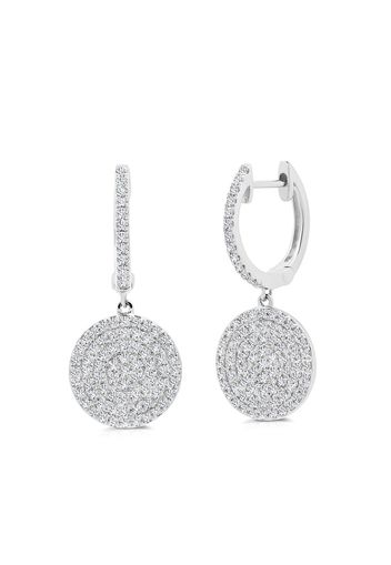 graziela 18kt white gold diamond disc earrings - Argento