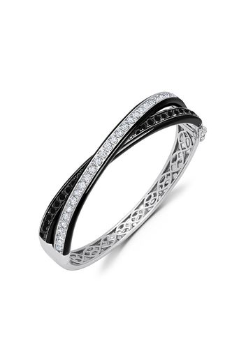 graziela 18kt white gold double diamond bangle - Argento