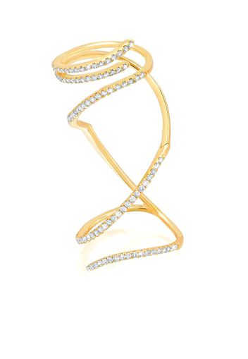 graziela 14kt yellow gold diamond Mega Swirl ring - Oro