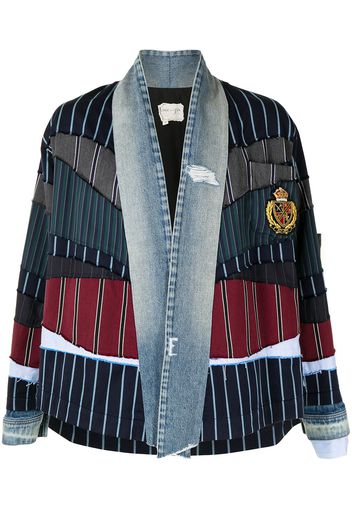 Greg Lauren Giacca con design patchwork - Multicolore