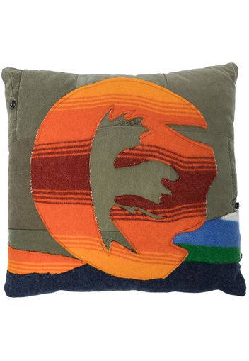 Greg Lauren GREG LAUREN SUNSET PATCH CUSHION ARMY - Verde