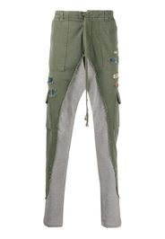 contrast-leg cargo trousers