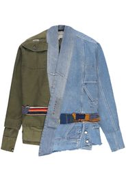 Greg Lauren asymmetric-design jacket - Blu