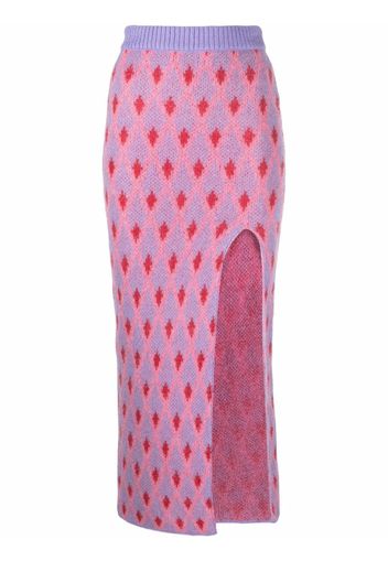 GRETA BOLDINI high-waisted knit midi skirt - Rosa