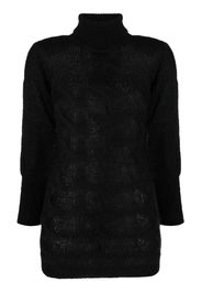 GRETA BOLDINI Astro cable-knit roll-neck dress - Nero