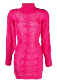 GRETA BOLDINI Astro cable-knit roll-neck dress - Rosa