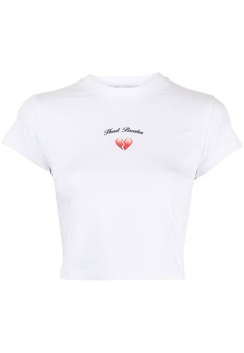 T-shirt con stampa crop