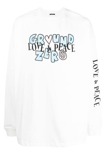 Ground Zero T-shirt con stampa grafica - Bianco