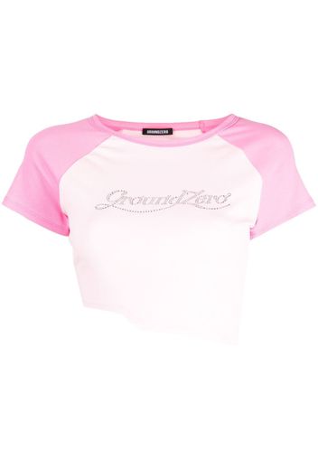 Ground Zero T-shirt con applicazione - Rosa