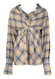 Ground Zero check-print long-sleeve shirt - Giallo