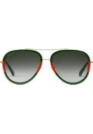 Occhiali da sole aviator con design bicolore