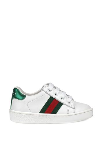 Sneaker bassa in pelle con dettaglio Web