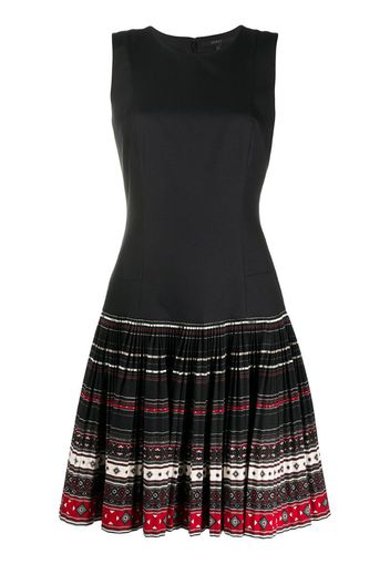 pleated skirt sleeveless dress