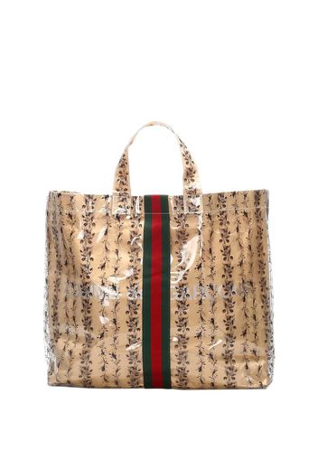 Gucci Pre-Owned Borsa tote con decorazione Web - Marrone