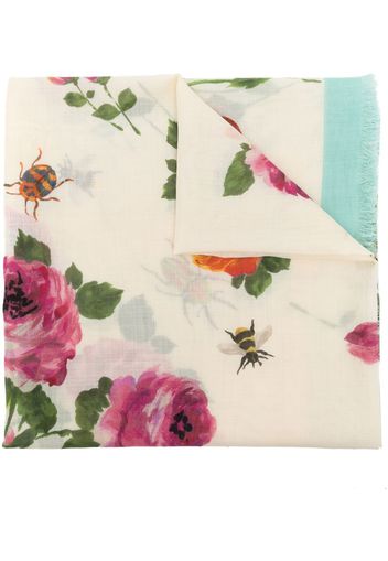 Gucci Pre-Owned floral-print frayed scarf - Toni neutri