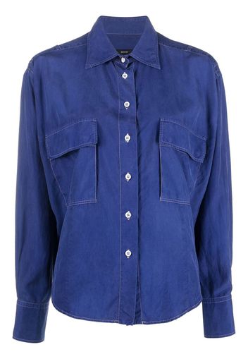 Gucci Pre-Owned Camicia con cuciture a contrasto anni '90 - Blu