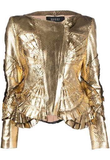 Gucci Pre-Owned Giacca metallizzata anni 2010 - Oro