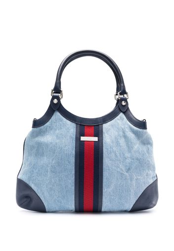 Gucci Pre-Owned Borsa tote con dettaglio Web 2010 - Blu