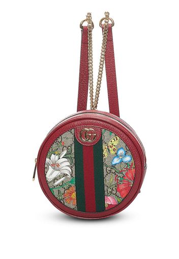 Gucci Pre-Owned Flora Ophidia Round backpack - Rosso