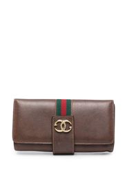 Gucci Pre-Owned 1970s interlocking G Sylvie Web wallet - Marrone