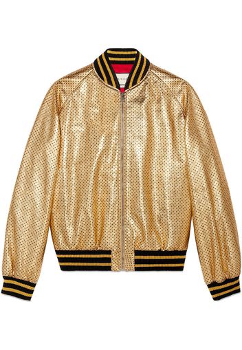 Gucci Bomber con stampa - Effetto metallizzato