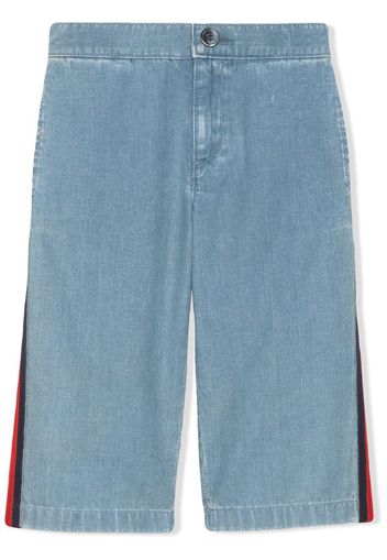 Jeans a gamba ampia con dettaglio Web
