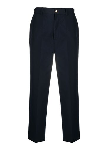 straight leg tailored trousers