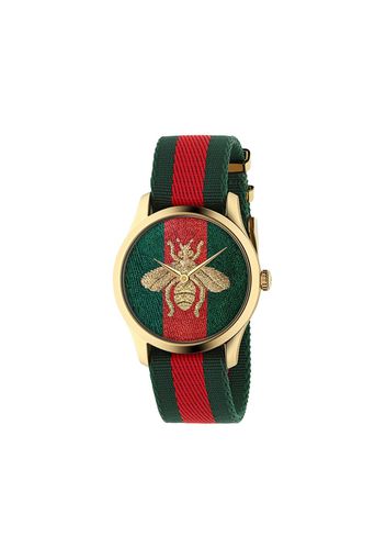 Gucci Orologio G-Timeless con decorazione Web - Verde