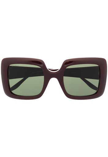 Gucci Eyewear Interlocking G square-frame sunglasses - Marrone