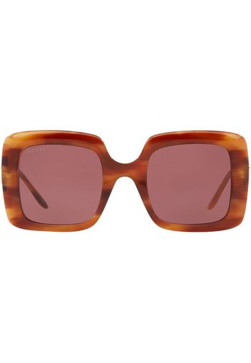 Gucci Eyewear oversized square-frame sunglasses - Marrone