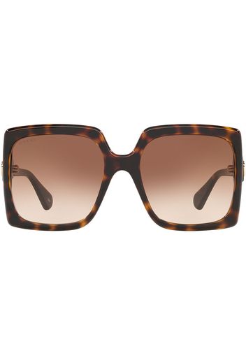 Gucci Eyewear oversized square-frame sunglasses - Marrone