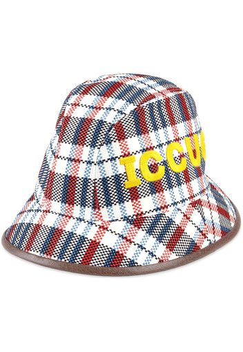 Gucci ICCUG check-print fedora - Blu