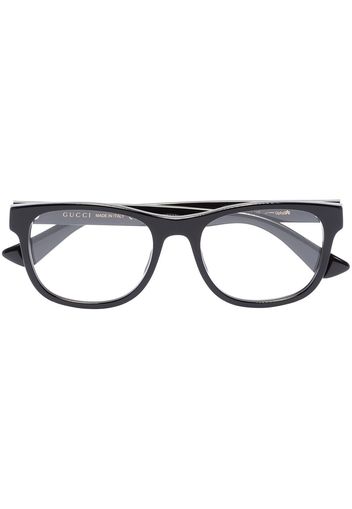 Gucci Eyewear GUCCI RECT ACETATE OPTICAL BLACK - Nero