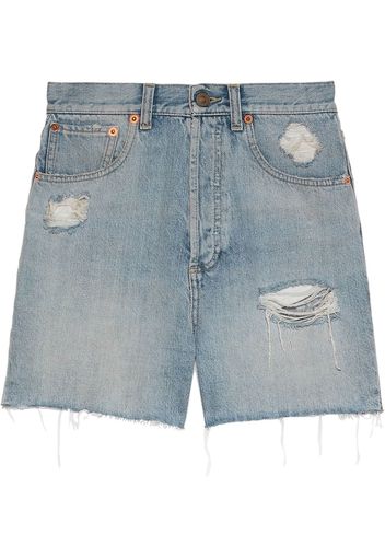 Gucci Shorts denim GG - Blu