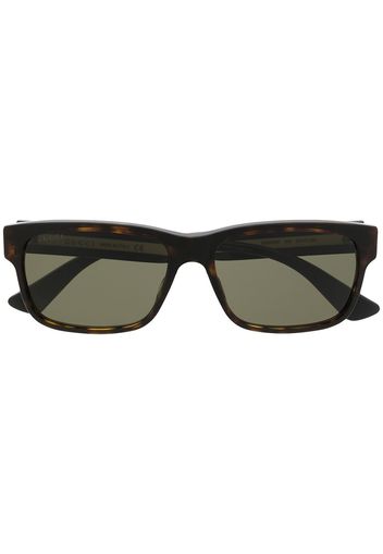 Gucci Eyewear Occhiali da sole rettangolari - Nero