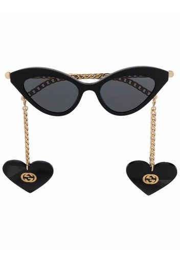 Gucci Eyewear Occhiali da sole cat-eye - Nero