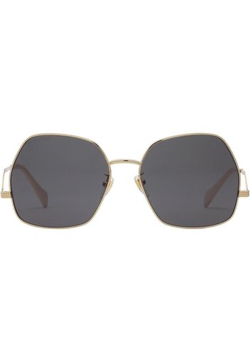 Gucci Eyewear Occhiali da sole oversize geometrici - Grigio