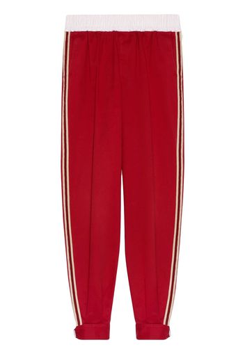 Gucci side-stripe track pants - Rosso