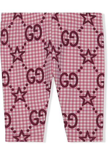 Gucci Kids Leggings GG a quadri - Rosa