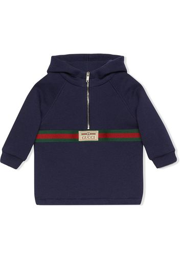 Gucci Kids Web stripe-detail hoodie - Blu