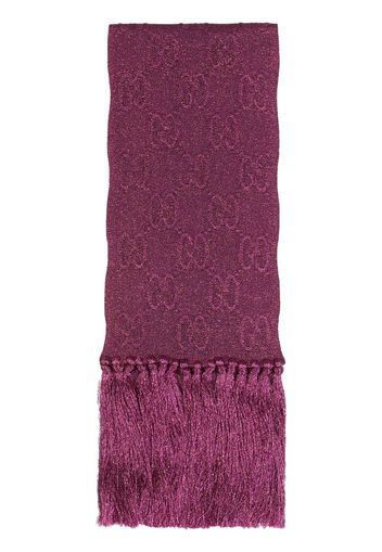 Gucci lamé jacquard knit scarf - Rosa