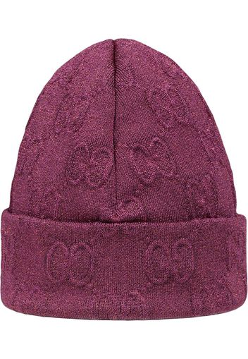 Gucci Interlocking G metallic-knit beanie - Rosa